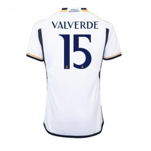 Real Madrid Federico Valverde #15 Koszulka Podstawowych 2023-24 Krótki Rękaw